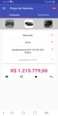 Preço de Veículos android App screenshot 5